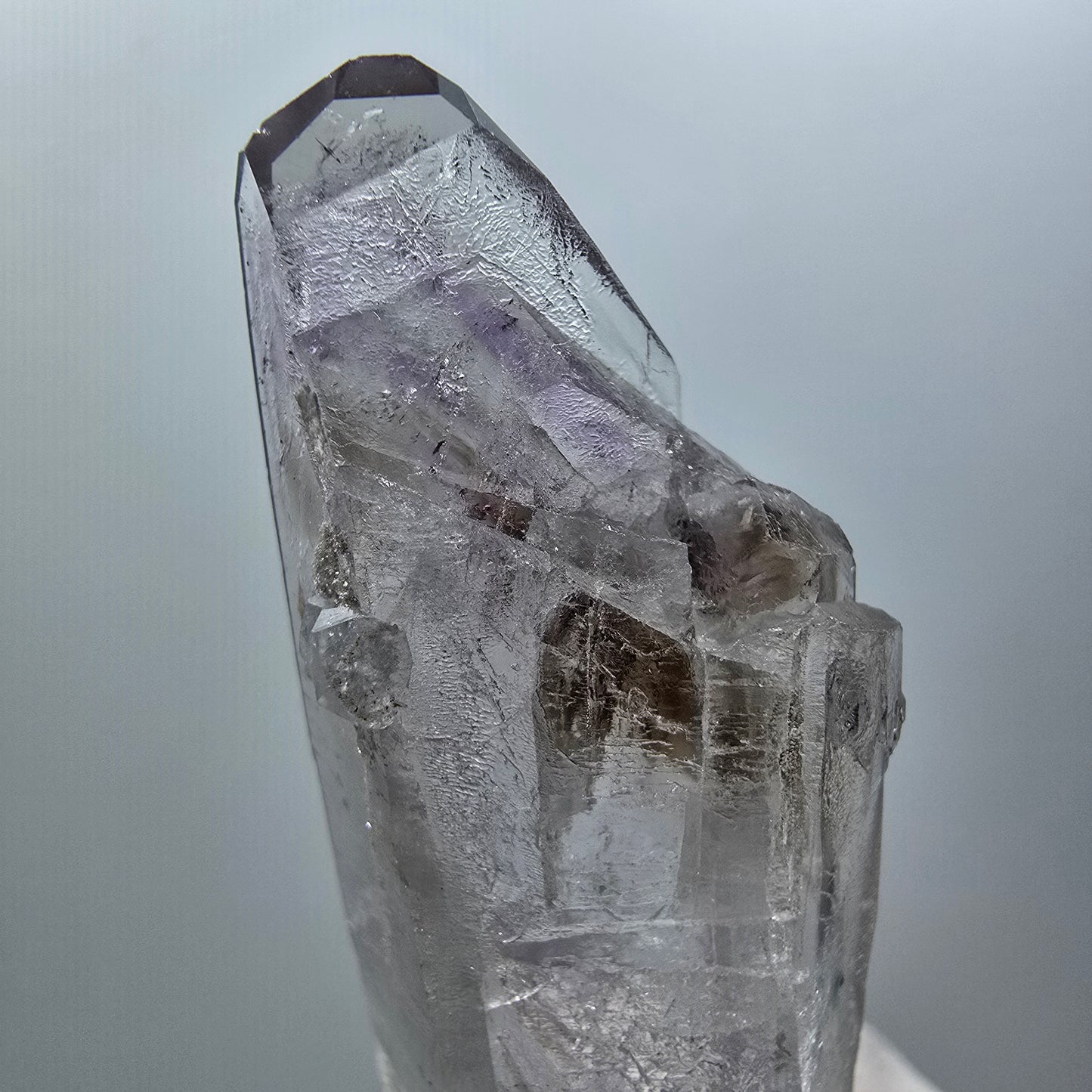 Skeletal Phantom Amethyst, Epidote, Tabular Quartz (Tabby) Streep Mine Gobobo. Namibia 56*19*9mm #12577