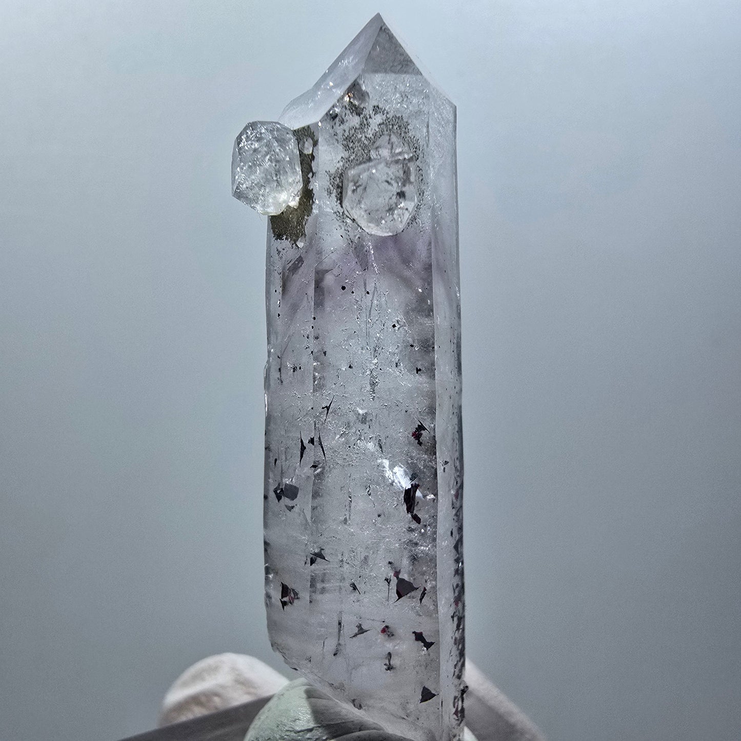 Harlequin Skeleton Phantom Amethyst, Analcime Point Streep Mine Goboboseb Namibia 51*13*12mm #12578