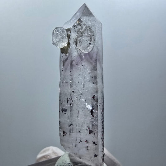 Harlequin Skeleton Phantom Amethyst, Analcime Point Streep Mine Goboboseb Namibia 51*13*12mm #12578