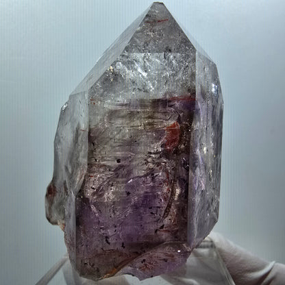 Grand sceptre d'améthyste fantôme squelette, mine de Goboboseb en Namibie 66*53*38mm #12579