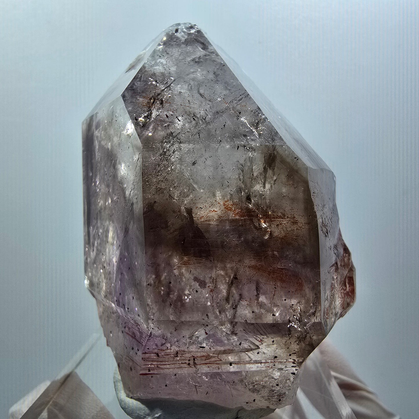Grand sceptre d'améthyste fantôme squelette, mine de Goboboseb en Namibie 66*53*38mm #12579