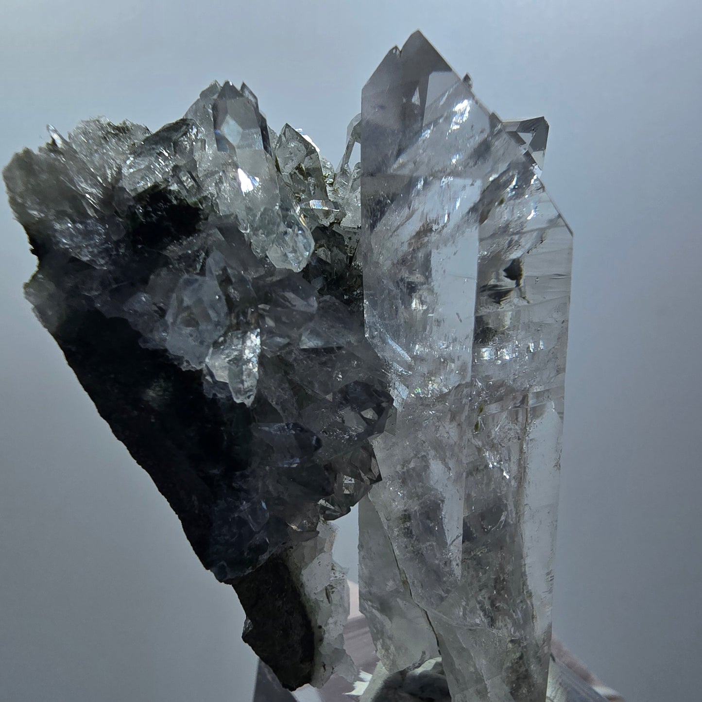 Lemurian Phantom Smoky Quartz on Matrix Streep Mine Goboboseb Namibia 63*41*22mm #12581