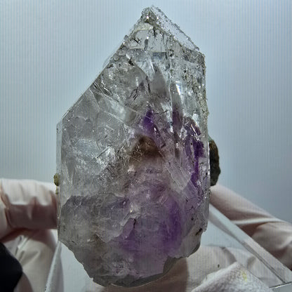 Phantom Amethyst mit Analcim, Epidot, Prehnit auf Matrix Streep Mine Namibia 61*50*46mm #12587