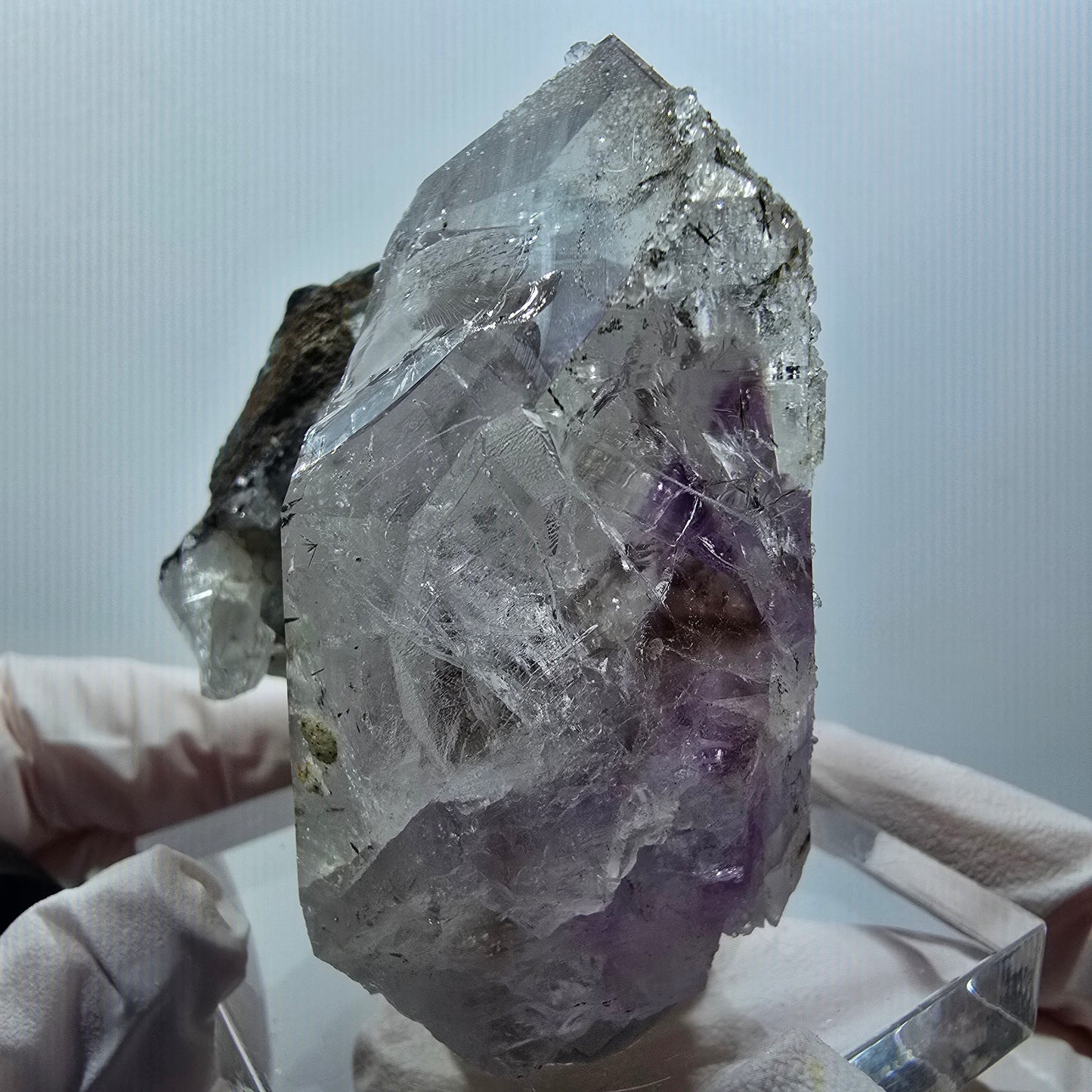 Phantom Amethyst mit Analcim, Epidot, Prehnit auf Matrix Streep Mine Namibia 61*50*46mm #12587