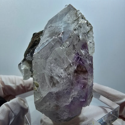 Phantom Amethyst mit Analcim, Epidot, Prehnit auf Matrix Streep Mine Namibia 61*50*46mm #12587
