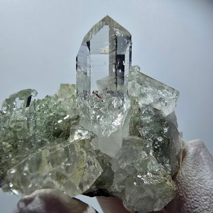Starburst Harlequin Quartz, Analcime, Prehnite, Calcite Streep Mine Gobob., Namibia 60*41*37mm #12588