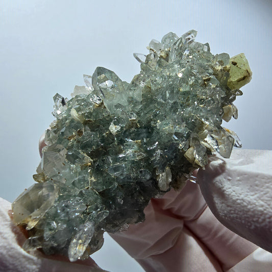 Rare Starburst Quartz with Prehnite Streep Mine Goboboseb, Namibia 65*36*23mm #12589
