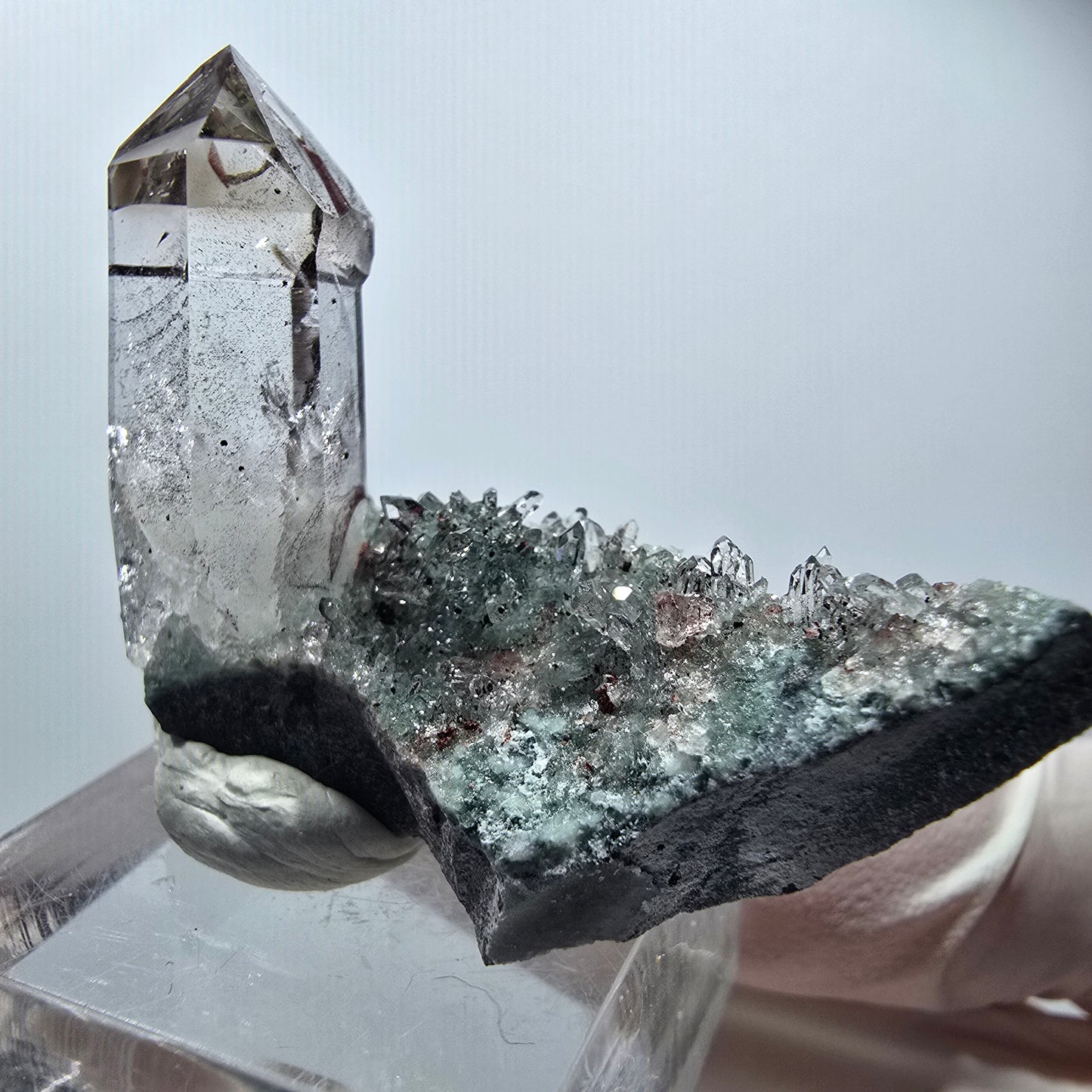 Starburst Quartz with Hematite on Matrix Streep Mine Goboboseb, Namibia 44*32*19mm #12593
