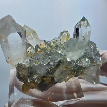 Starburst Quartz with Chlorite on Matrix Streep Mine Goboboseb, Namibia 33*33*23mm #12594