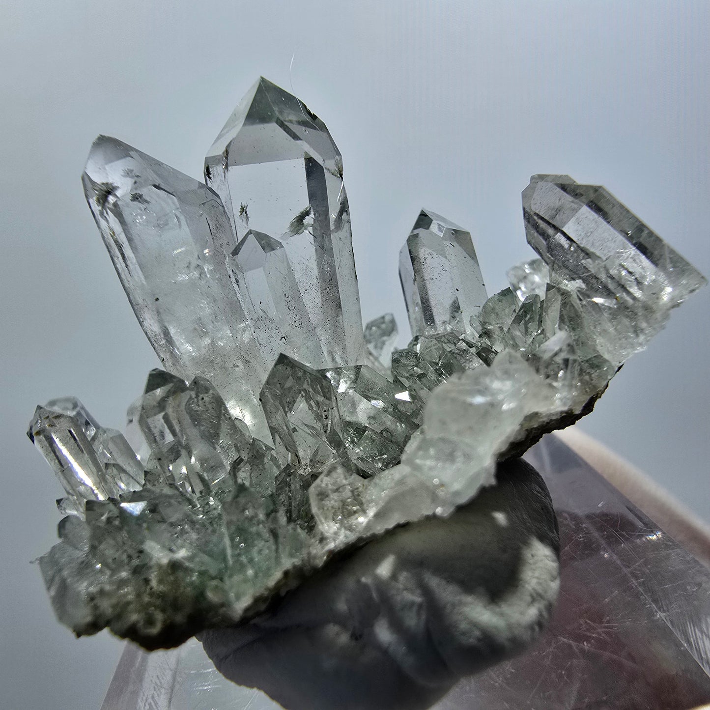 Starburst Quarz mit Hämatit, Epidot, Chlorit auf Matrix Streep Mine Namibia 38*24*25mm #12595