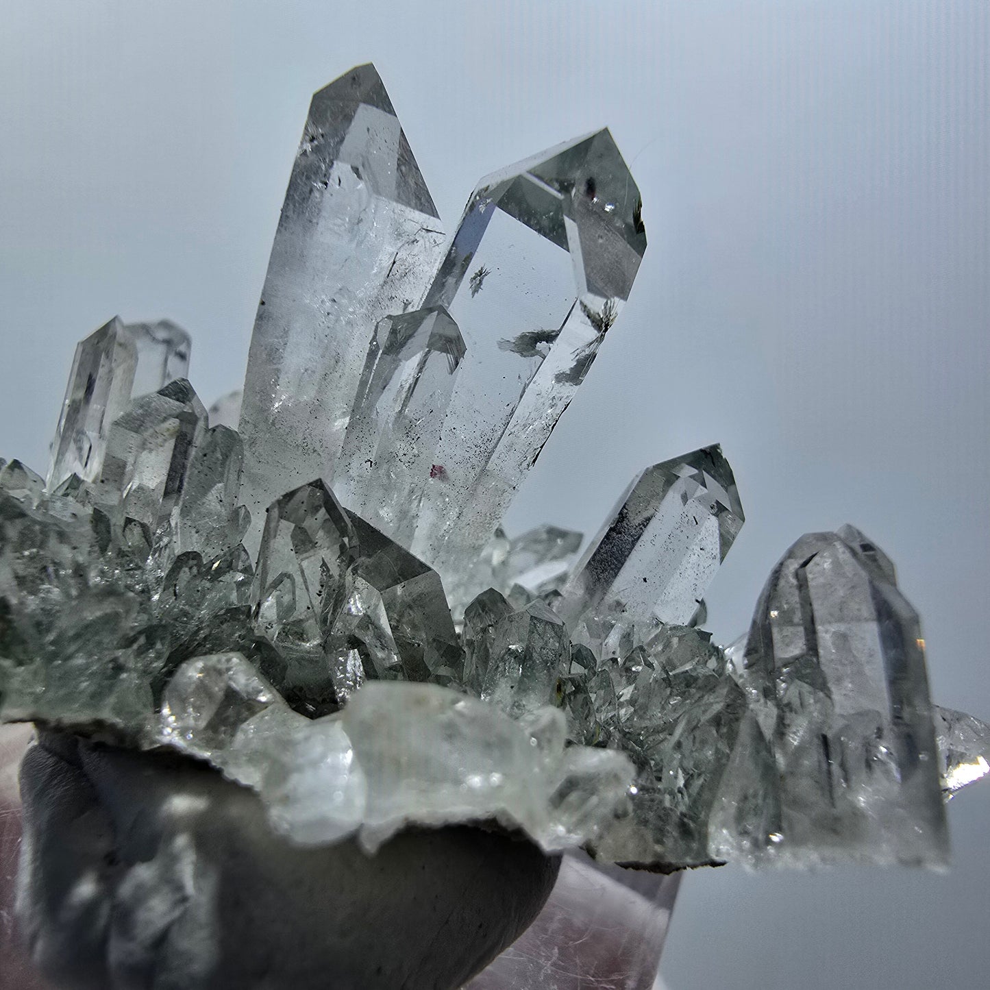 Starburst Quarz mit Hämatit, Epidot, Chlorit auf Matrix Streep Mine Namibia 38*24*25mm #12595