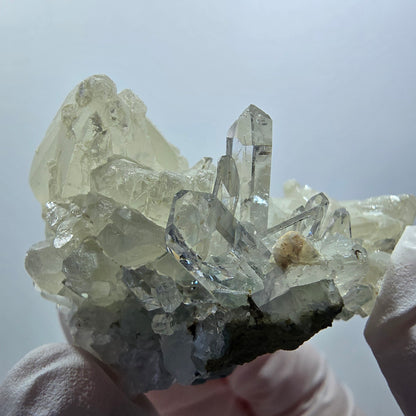 Very Clear Quartz with Calcite on Matrix Streep Mine Goboboseb, Namibia 49*43*42mm #12596