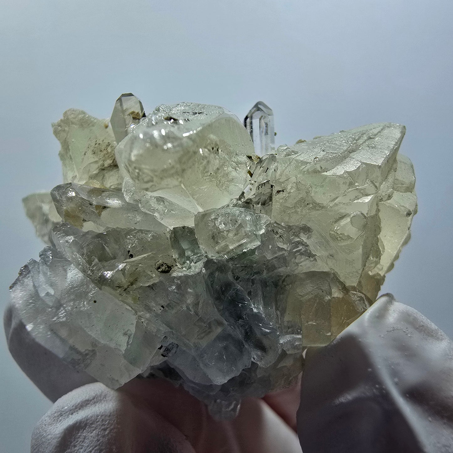 Very Clear Quartz with Calcite on Matrix Streep Mine Goboboseb, Namibia 49*43*42mm #12596