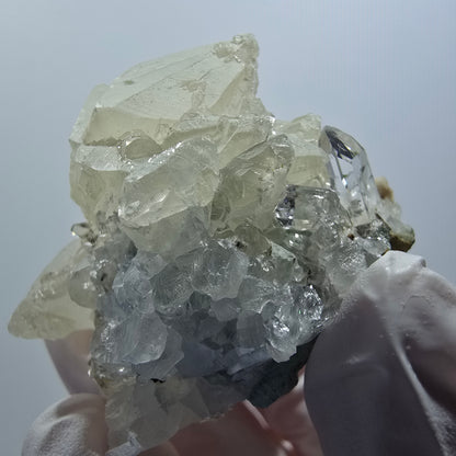 Very Clear Quartz with Calcite on Matrix Streep Mine Goboboseb, Namibia 49*43*42mm #12596
