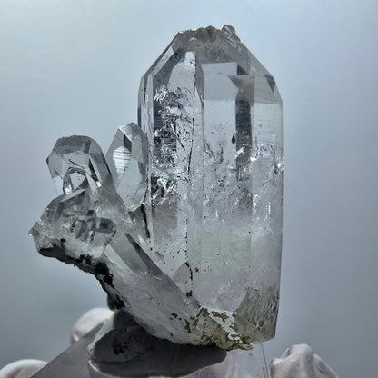Enhydro Lemurian Quartz, Epidote on Matrix, 2x Bubble Streep Mine Gobo. Namibia 47*33*30mm #12601