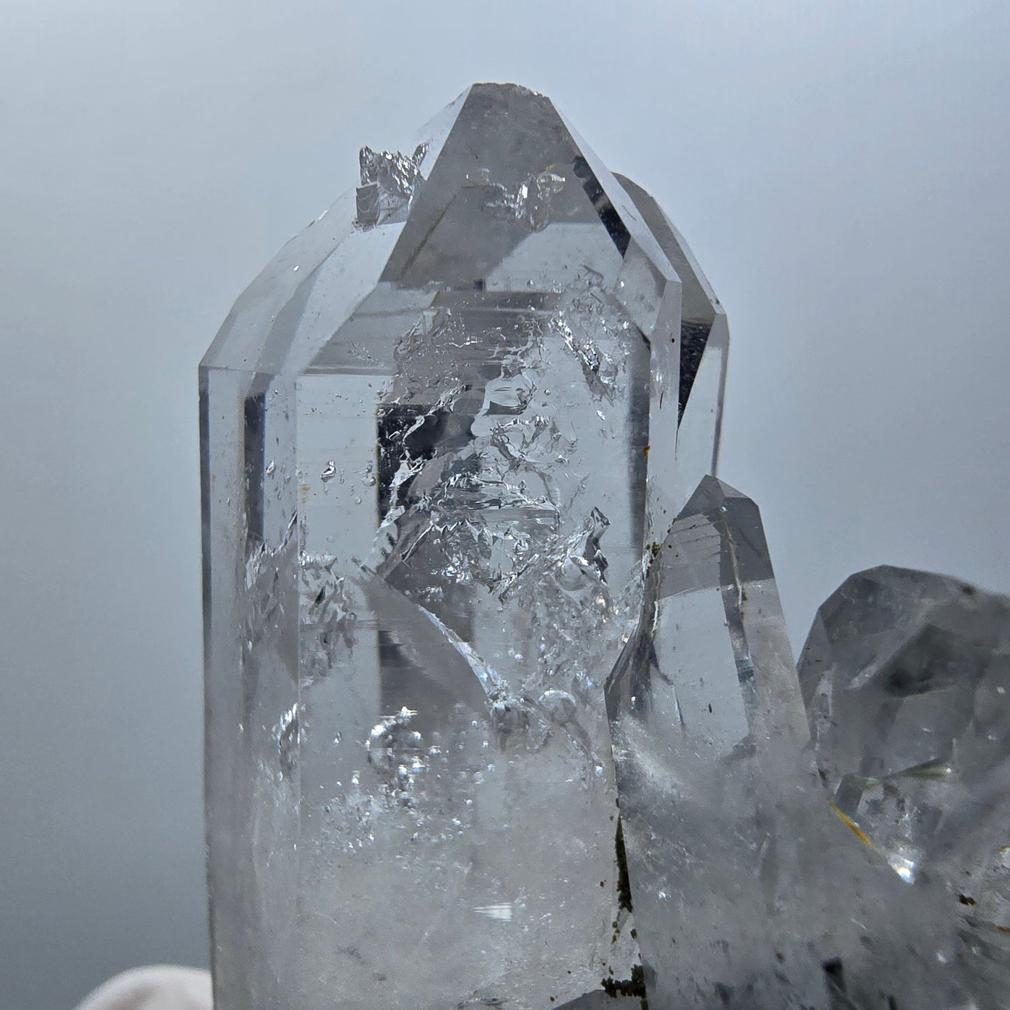 Enhydro Lemurian Quartz, Epidote on Matrix, 2x Bubble Streep Mine Gobo. Namibia 47*33*30mm #12601
