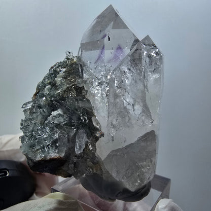 Améthyste fantôme Enhydro, Quartz "Starburst", Chlorite, Matrice Streep Mine, Namibie 56*42*26mm #12602