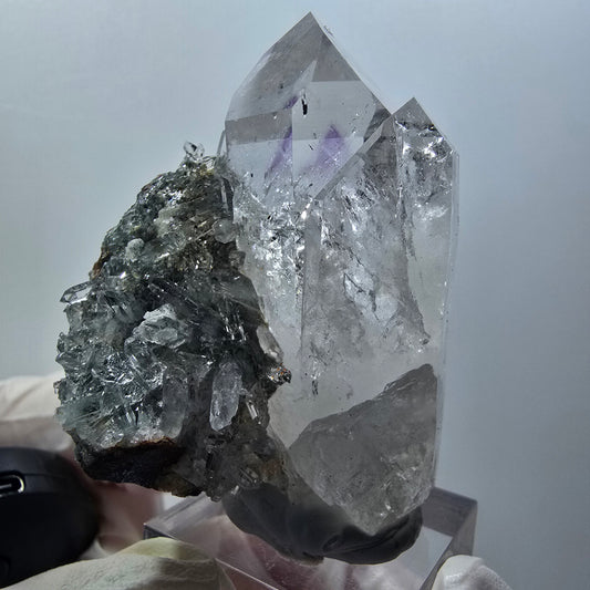 Enhydro Phantom Amethyst, Starburst Quartz, Chlorite, Matrix Streep Mine, Namibia 56*42*26mm #12602