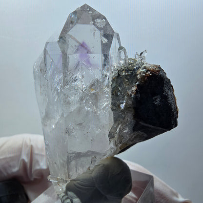 Améthyste fantôme Enhydro, Quartz "Starburst", Chlorite, Matrice Streep Mine, Namibie 56*42*26mm #12602