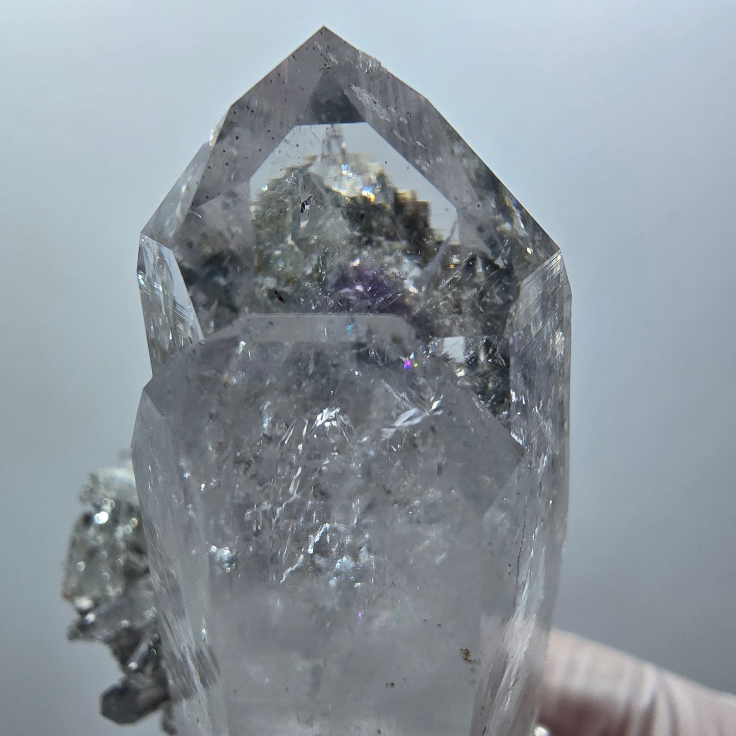 Améthyste fantôme Enhydro, Quartz "Starburst", Chlorite, Matrice Streep Mine, Namibie 56*42*26mm #12602