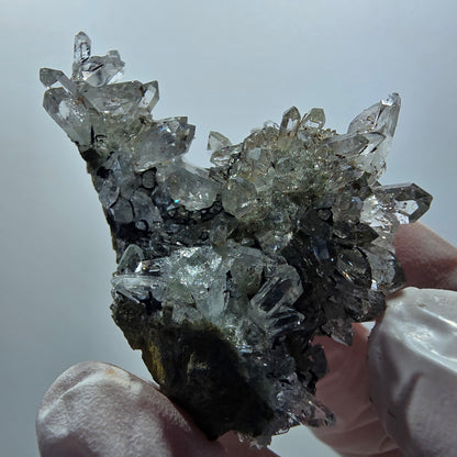 Quartz starburst avec hématite, chlorite sur matrice Streep Mine Goboboseb, Namibie 53*37*20mm #12605