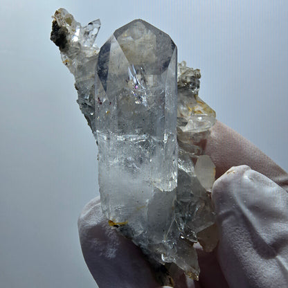 Starburst Quarz mit Hämatit, Chlorit auf Matrix Streep Mine Goboboseb, Namibia 57*35*22mm #12606