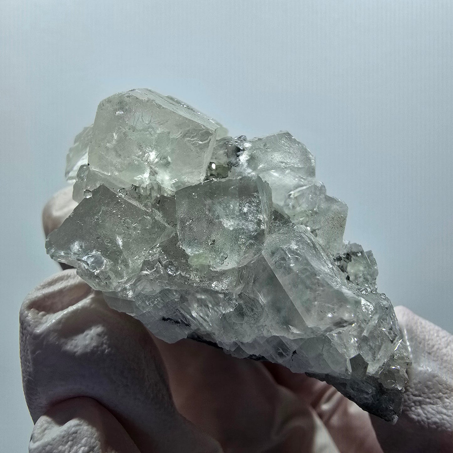 Cubes de calcite rares, analcime, prehnite sur matrice Streep Mine Gobob, Namibie 55*47*26mm #12611