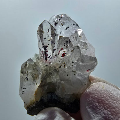 Améthyste fantôme arlequin sur gangue mine de Streep Goboboseb, Namibie 41*28*21mm #12612