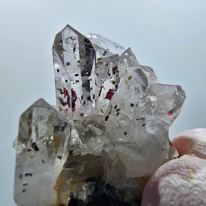Améthyste fantôme arlequin sur gangue mine de Streep Goboboseb, Namibie 41*28*21mm #12612