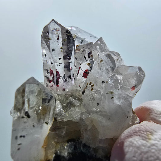 Harlequin Phantom Amethyst on Matrix from Streep Mine Goboboseb, Namibia 41*28*21mm #12612