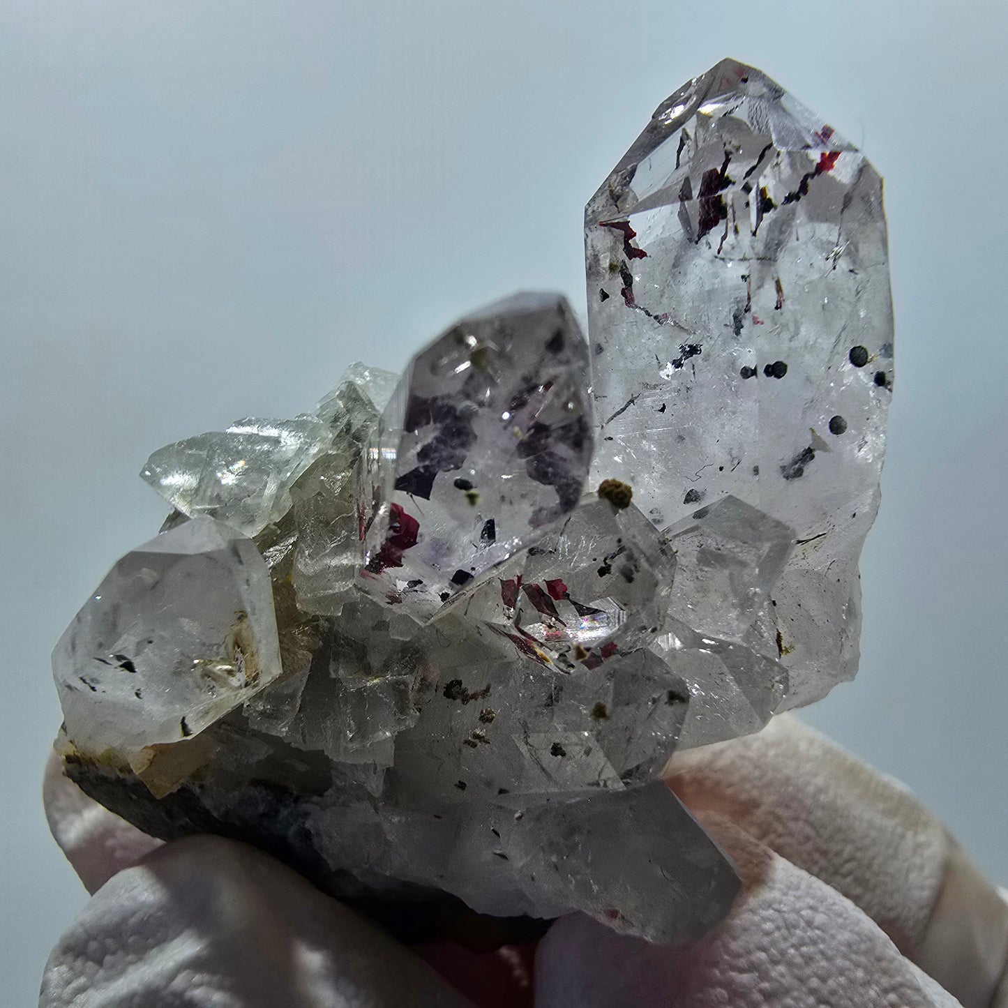 Améthyste fantôme arlequin sur gangue mine de Streep Goboboseb, Namibie 41*28*21mm #12612