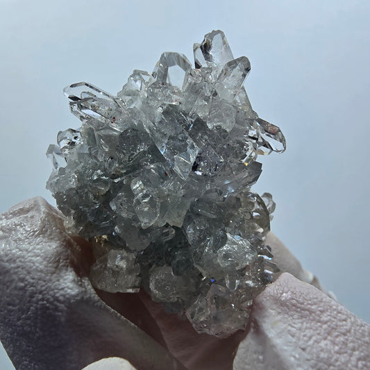 Starburst Quartz with Hematite, Calcite on Matrix Streep Mine Goboboseb, Namibia 39*31*27mm #12614