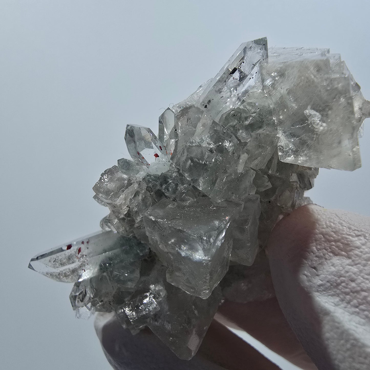 Starburst Quartz with Hematite, Calcite on Matrix, Streep Mine, Goboboseb, Namibia 53*32*23mm #12617