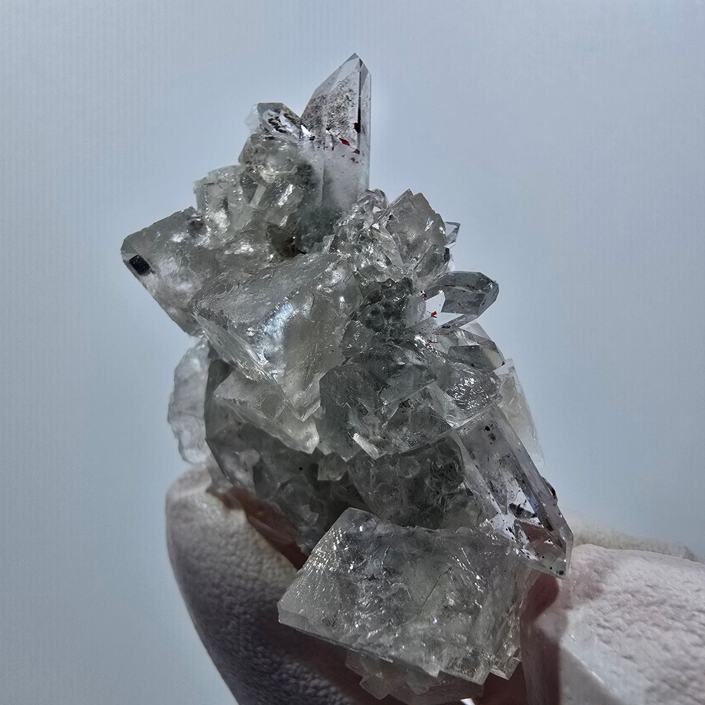 Starburst Quartz with Hematite, Calcite on Matrix, Streep Mine, Goboboseb, Namibia 53*32*23mm #12617