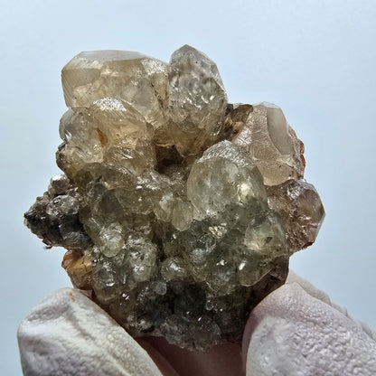 Rare Calcite avec Quartz sur matrice, mine Streep Goboboseb, Namibie 48*41*22mm #12622