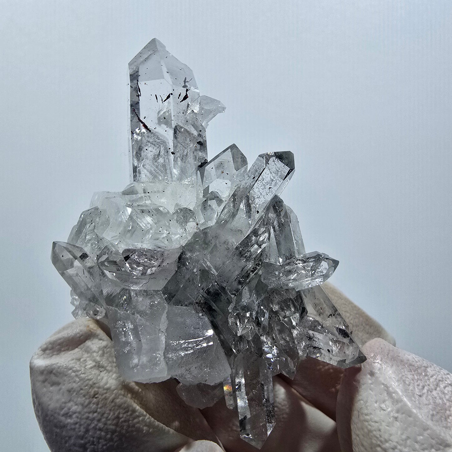 Quartz Harlequin Stellate avec Hématite sur Matrice Mine Streep Goboboseb, Namibie 52*38*18mm #12623