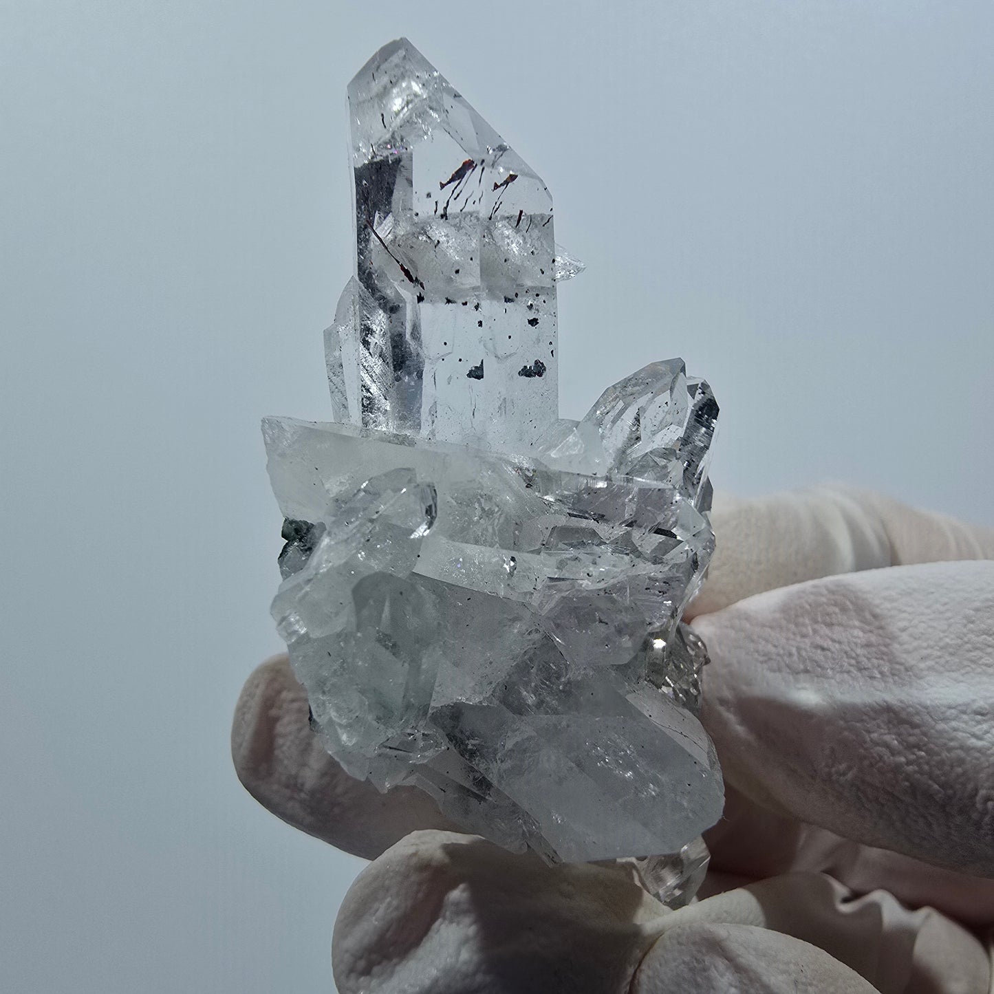 Quartz Harlequin Stellate avec Hématite sur Matrice Mine Streep Goboboseb, Namibie 52*38*18mm #12623