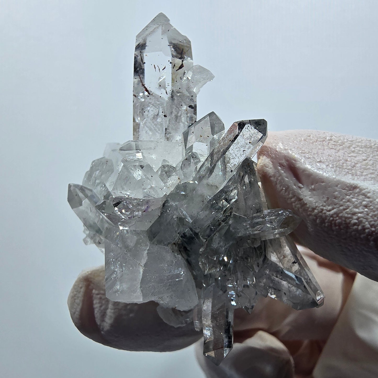 Quartz Harlequin Stellate avec Hématite sur Matrice Mine Streep Goboboseb, Namibie 52*38*18mm #12623