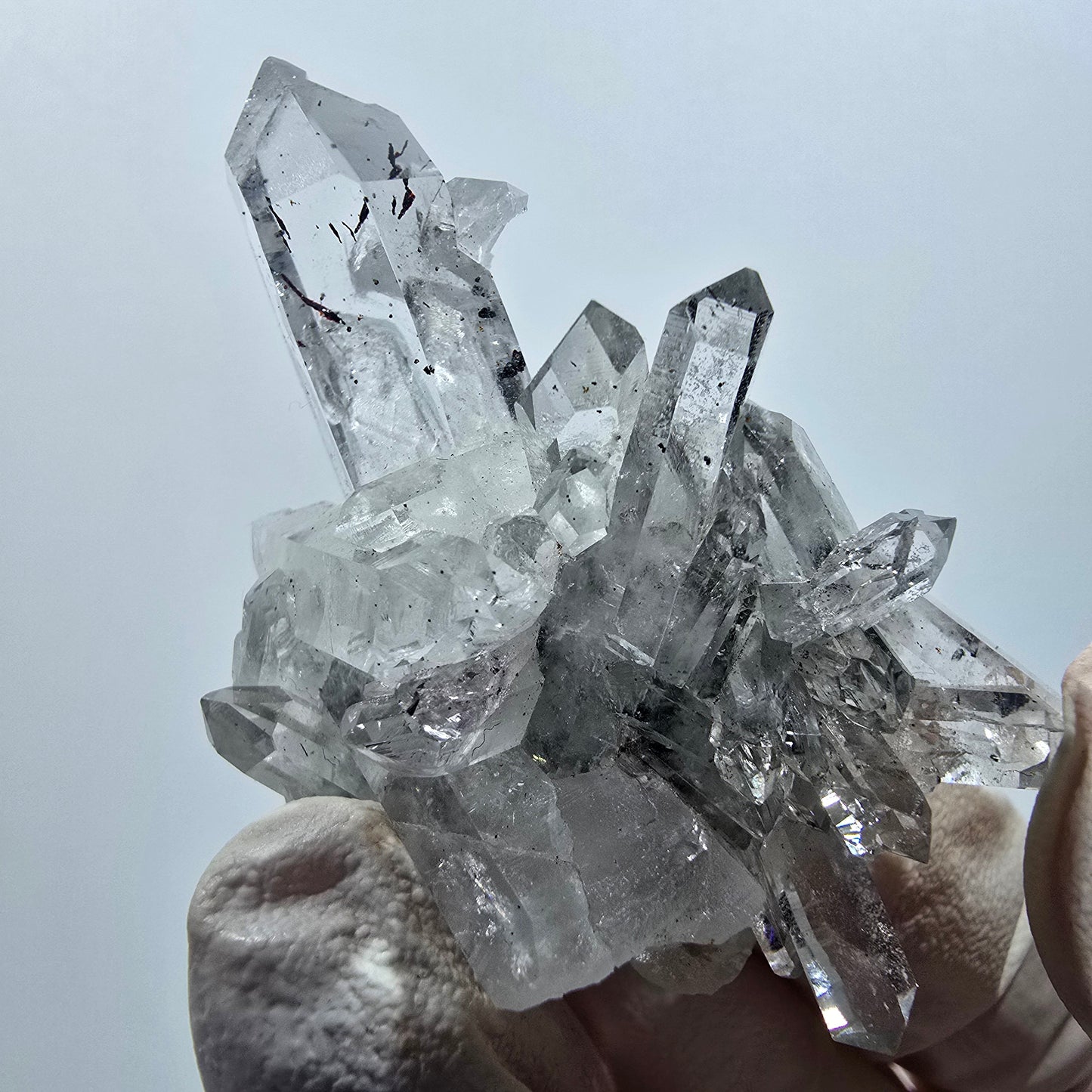 Quartz Harlequin Stellate avec Hématite sur Matrice Mine Streep Goboboseb, Namibie 52*38*18mm #12623