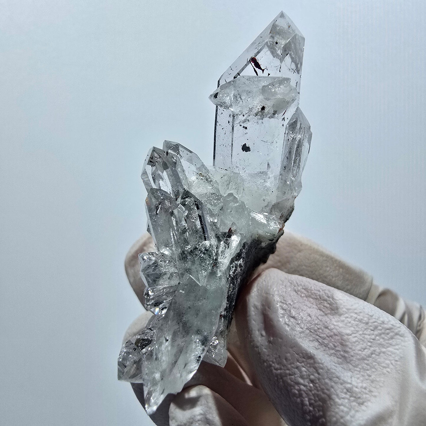 Quartz Harlequin Stellate avec Hématite sur Matrice Mine Streep Goboboseb, Namibie 52*38*18mm #12623