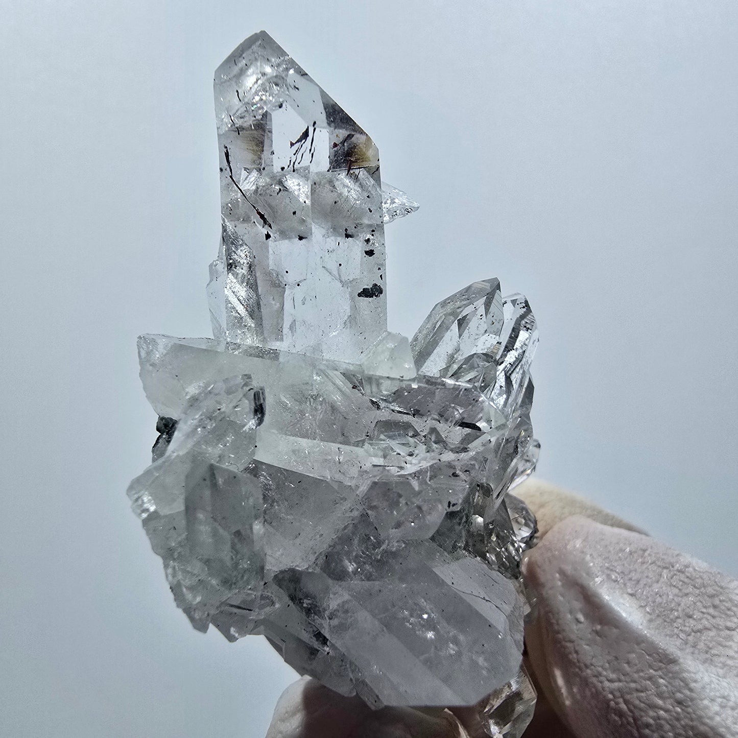Quartz Harlequin Stellate avec Hématite sur Matrice Mine Streep Goboboseb, Namibie 52*38*18mm #12623