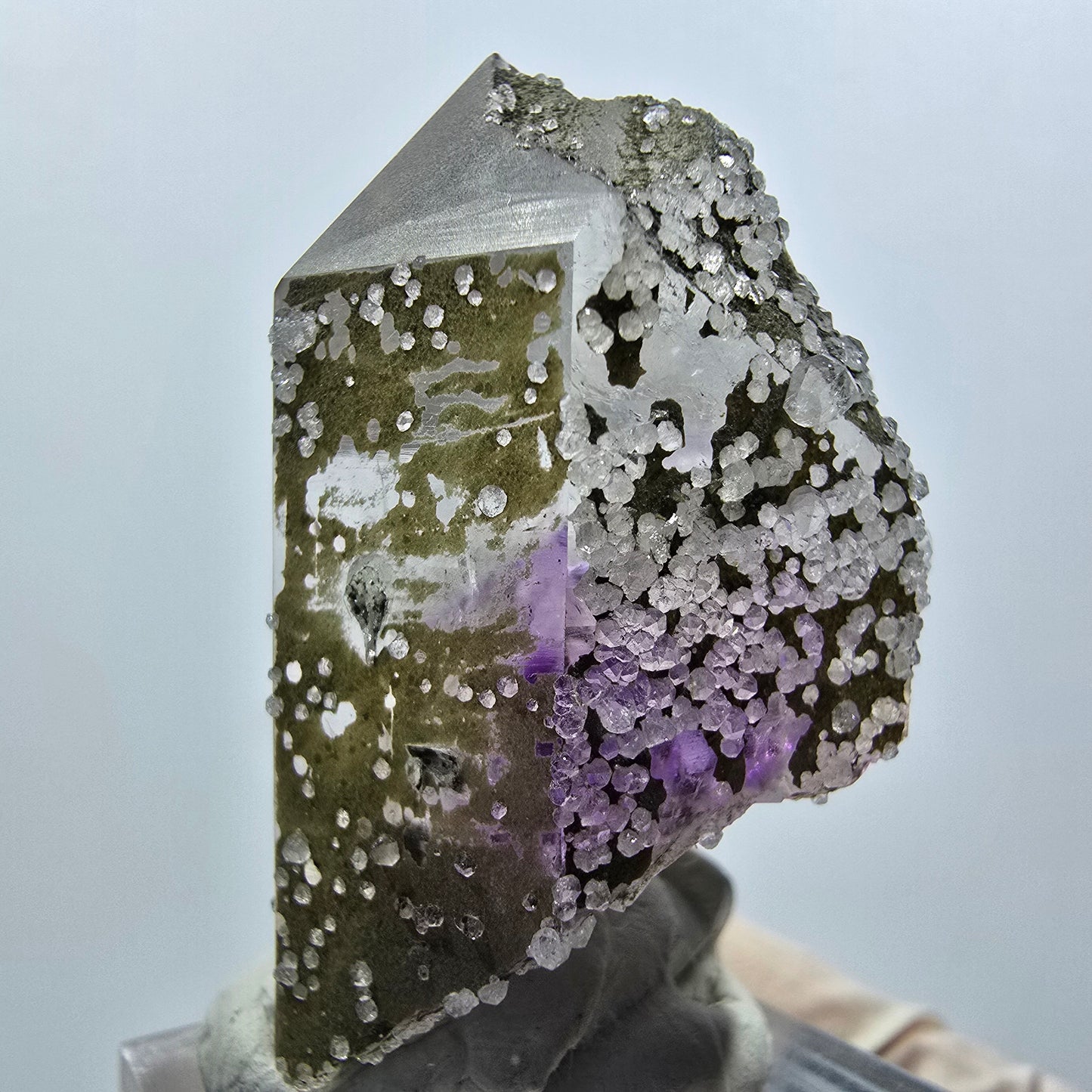 Phantom Amethyst with Analcime, Chlorite Streep Mine Goboboseb, Namibia 45*26*24mm #12627