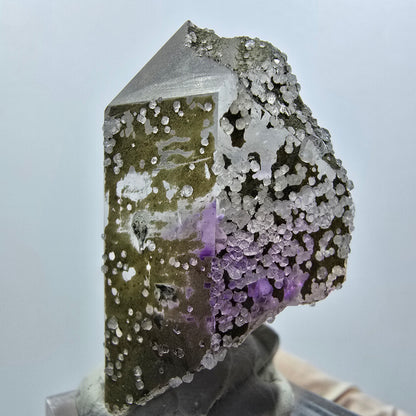 Phantom Amethyst with Analcime, Chlorite Streep Mine Goboboseb, Namibia 45*26*24mm #12627