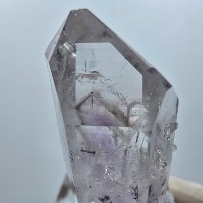 Améthyste Fantôme Enhydro Arlequin Squelette avec Analcime Mine Streep Namibie 45*23*15mm #12629
