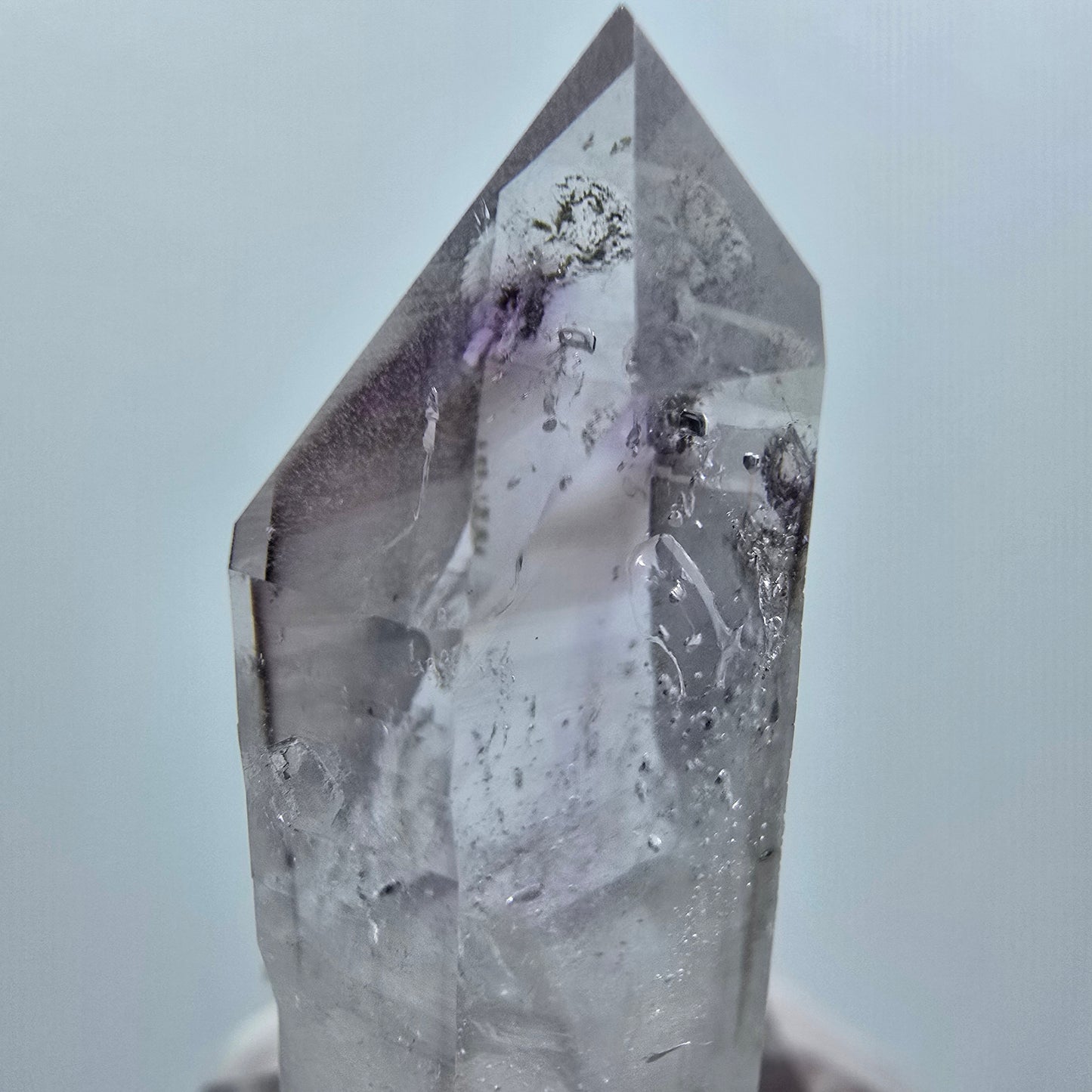 Fantôme Squelette Améthyste, Pointe de Chlorite Mine Streep Goboboseb, Namibie 46*16*14mm #12632