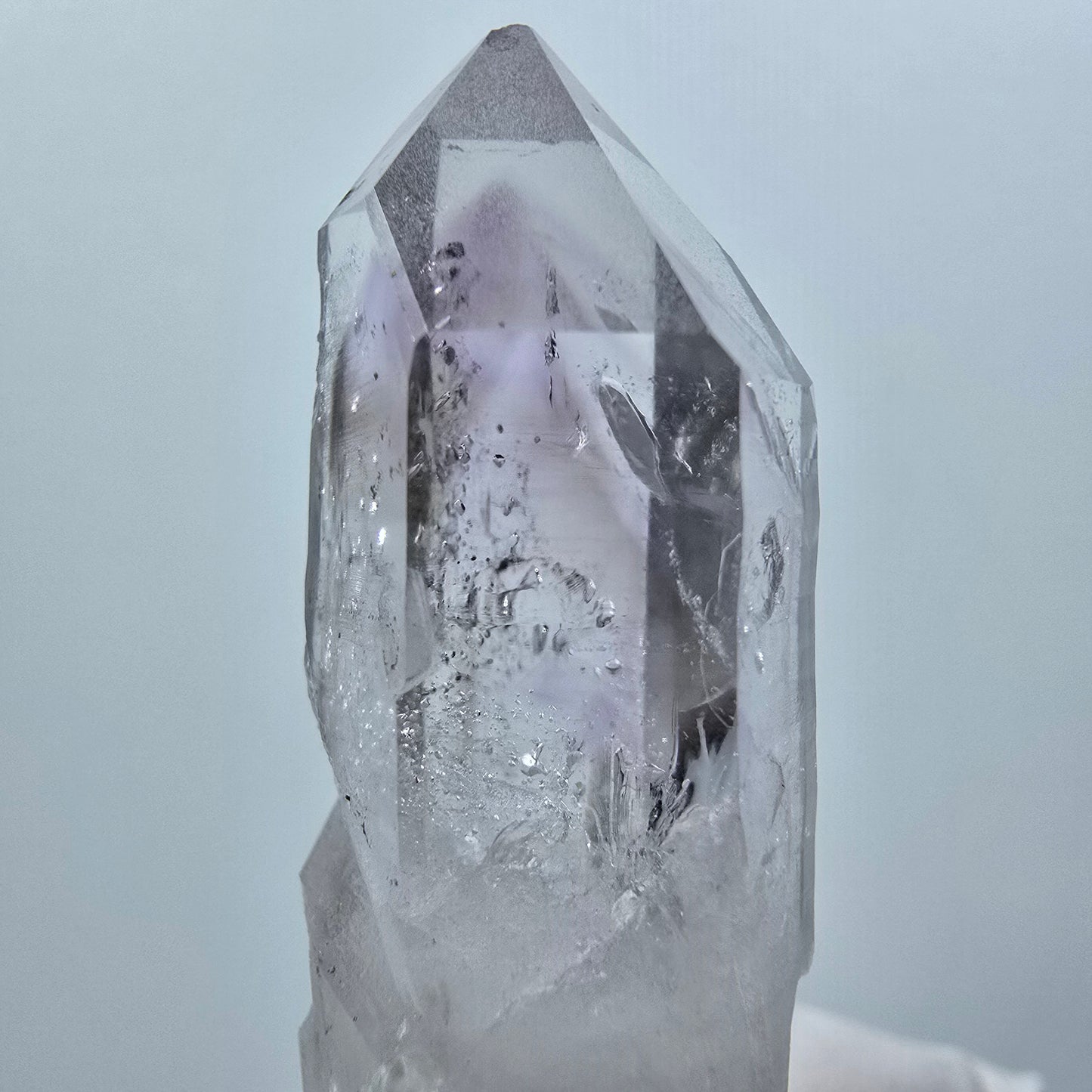 Fantôme Squelette Améthyste, Pointe de Chlorite Mine Streep Goboboseb, Namibie 46*16*14mm #12632