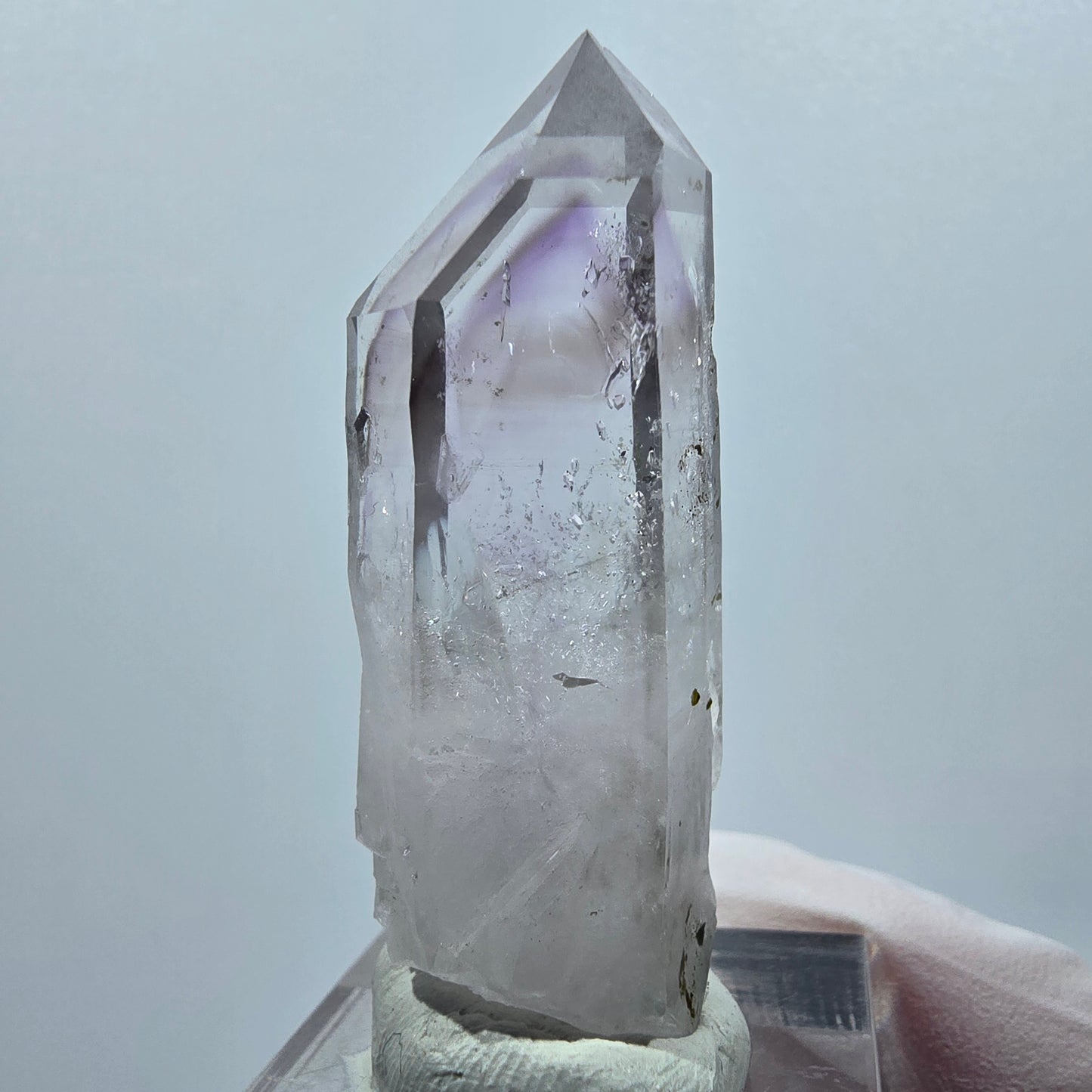 Fantôme Squelette Améthyste, Pointe de Chlorite Mine Streep Goboboseb, Namibie 46*16*14mm #12632