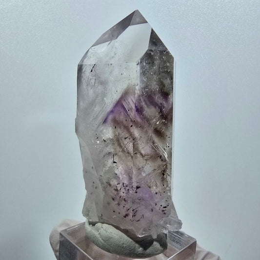 Enhydro Harlekin Lemurian Phantom Amethyst mit Prehnit Streep Mine, Namibia 64*33*21mm #12635