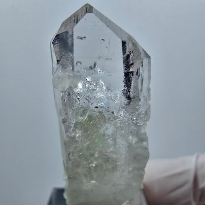 Lemurian Quartz with Prehnite Tip Streep Mine Goboboseb, Namibia 52*18*17mm #12638