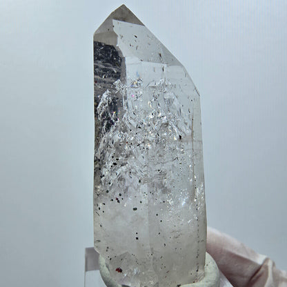 Enhydro Lemurian Phantom Rauchquarz, Hämatit, 4x Blase Streep Mine Namibia 55*21*20mm #12640